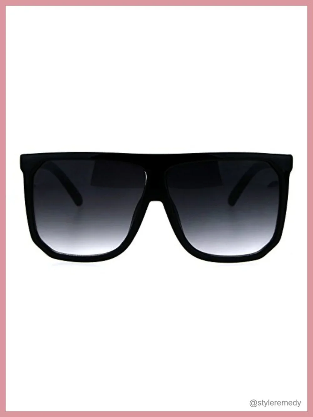 Oversized Flat Top Square Sunglasses UV400 Unisex Modern Fashion